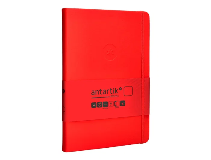 Antartik Cuaderno A5 Tapa Dura Rojo Hojas Lisas 100 Hojas 80gr FSC