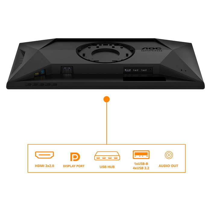 AOC 25G4SXU Monitor Gaming 24.5" 1920x1080 Full HD Fast IPS 0.3ms 310Hz HDMI DisplayPort USB VESA Pivot Negro