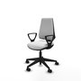 PIQUERAS Y CRESPO Silla de oficina Elche en color Blanco con Brazos Fijos