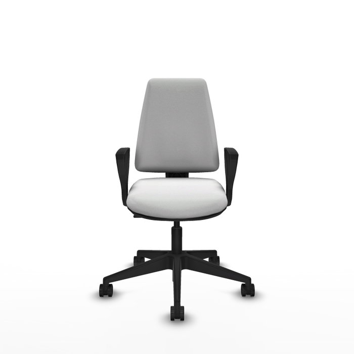 PIQUERAS Y CRESPO Silla de oficina Elche en color Blanco con Brazos Fijos