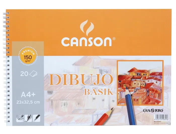 Canson Bloc Dibujo Basik DIN A4 23x32.5 cm 20 Hojas 150 gr/m2