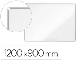 Nobo Pizarra Blanca Premium Plus Melamina 1200x900 mm Aluminio
