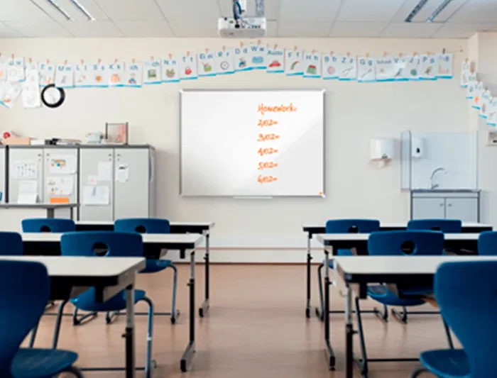 Nobo Pizarra Blanca Premium Plus Melamina 1200x900 mm Aluminio