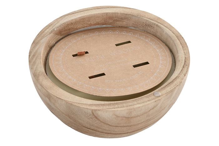 DKD Home Decor Vela Paulownia Cera Parafina 21x21x9 cm DKD Home Decor Vela Paulownia Cera Parafina 21x21x9 cm