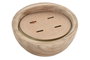 DKD Home Decor Vela Paulownia Cera Parafina 21x21x9 cm