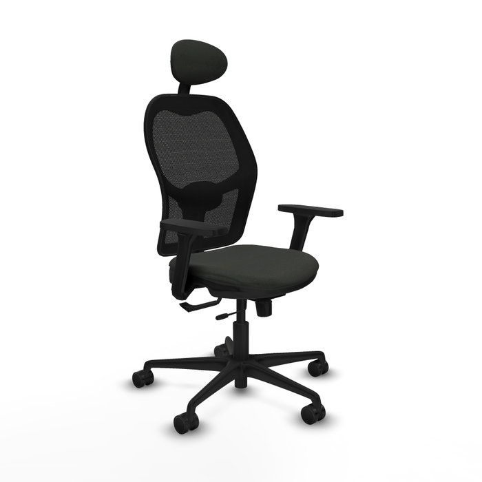 PIQUERAS Y CRESPO Silla de oficina Jorquera con mecanismo Sincro/Traslack, Tela Negra PIQUERAS Y CRESPO Silla de oficina Jorquera con mecanismo Sincro/Traslack, Tela Negra