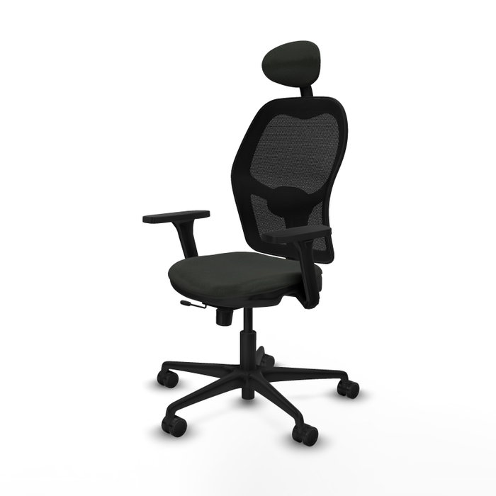 PIQUERAS Y CRESPO Silla de oficina Jorquera con mecanismo Sincro/Traslack, Tela Negra PIQUERAS Y CRESPO Silla de oficina Jorquera con mecanismo Sincro/Traslack, Tela Negra