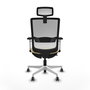 PIQUERAS Y CRESPO Silla de oficina Haches con mecanismo Sincro/Traslack, Crema y Blanco
