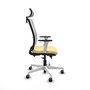 PIQUERAS Y CRESPO Silla de oficina Haches con mecanismo Sincro/Traslack, Crema y Blanco