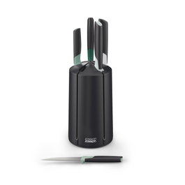 Joseph Joseph Elevate Green Knife Carousel Set de 5 piezas con bloque giratorio en verde