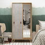 Hanah Home Rana Armario de Roble 100x190x60 cm con Espejo
