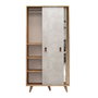 Hanah Home Rana Armario de Roble 100x190x60 cm con Espejo