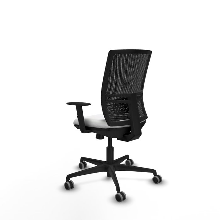 PIQUERAS Y CRESPO Silla de oficina Yunquera con mecanismo Sincro/Traslack Blanco y Negro