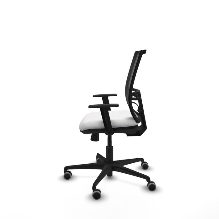 PIQUERAS Y CRESPO Silla de oficina Yunquera con mecanismo Sincro/Traslack Blanco y Negro