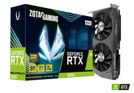 ZOTAC Tarjeta Gráfica RTX 3050 ECO 8GB GDDR6 128-bit HDMI 3x DisplayPort ZT-A30500K-10M