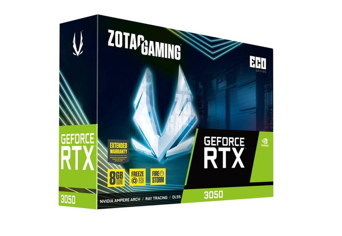 Zotac Tarjeta Gráfica RTX 3050 ECO 8 GB GDDR6 NVIDIA Ampere