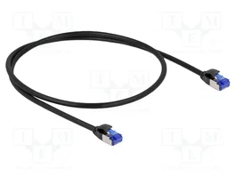 DeLOCK Cable de red RJ45 Cat.6A S/FTP Slim 0,5 m negro