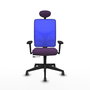 PIQUERAS Y CRESPO Silla de oficina Motilla con mecanismo Sincro/Traslack Morado y Azul
