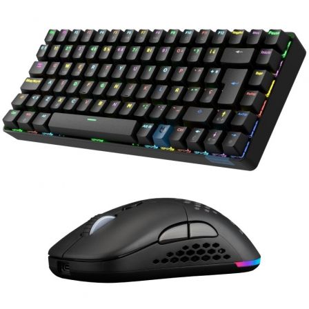 Hiditec GM1K Pack Gaming Teclado Mecánico Inalámbrico y Ratón Inalámbrico GX30 Pro