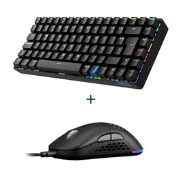 Hiditec GM1K Pack Gaming Teclado Mecánico Inalámbrico y Ratón Inalámbrico GX30 Pro