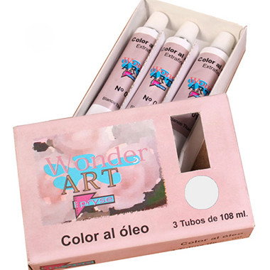 Pryse Set de Pintura al Óleo 108 ml Plata, Titan, Blanco Pryse Set de Pintura al Óleo 108 ml Plata, Titan, Blanco