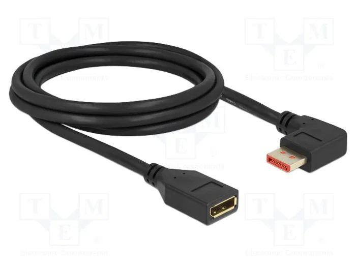 DeLOCK Cable de extensión DisplayPort macho 90° derecha a hembra 8K 2 m DeLOCK Cable de extensión DisplayPort macho 90° derecha a hembra 8K 2 m