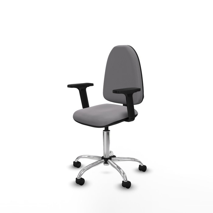 PIQUERAS Y CRESPO Silla de oficina Aýna Gris con brazos 2D PIQUERAS Y CRESPO Silla de oficina Aýna Gris con brazos 2D