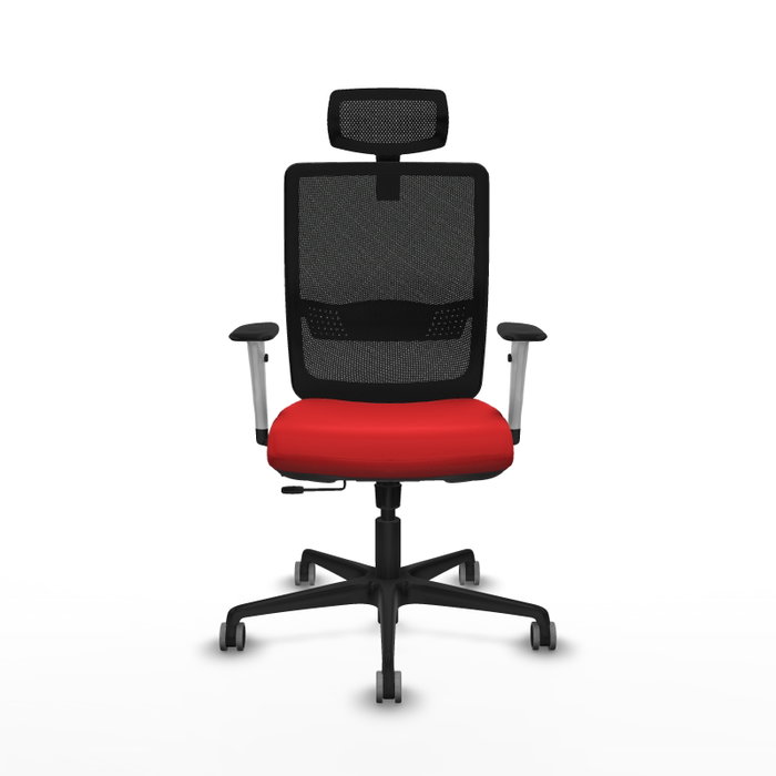 PIQUERAS Y CRESPO Silla de oficina Haches con mecanismo Sincro/Traslack, Rojo y Negro PIQUERAS Y CRESPO Silla de oficina Haches con mecanismo Sincro/Traslack, Rojo y Negro