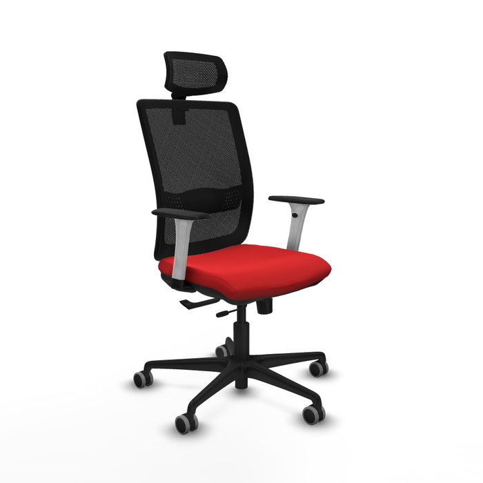 PIQUERAS Y CRESPO Silla de oficina Haches con mecanismo Sincro/Traslack, Rojo y Negro PIQUERAS Y CRESPO Silla de oficina Haches con mecanismo Sincro/Traslack, Rojo y Negro