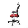 PIQUERAS Y CRESPO Silla de oficina Haches con mecanismo Sincro/Traslack, Rojo y Negro