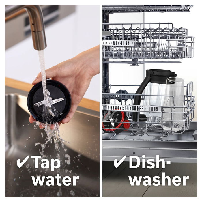 Bosch MMB6177S Batidora de Vaso Serie 4 VitaPower 1200 W Negro y Plata