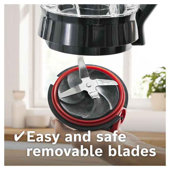 Bosch MMB6177S Batidora de Vaso Serie 4 VitaPower 1200 W Negro y Plata