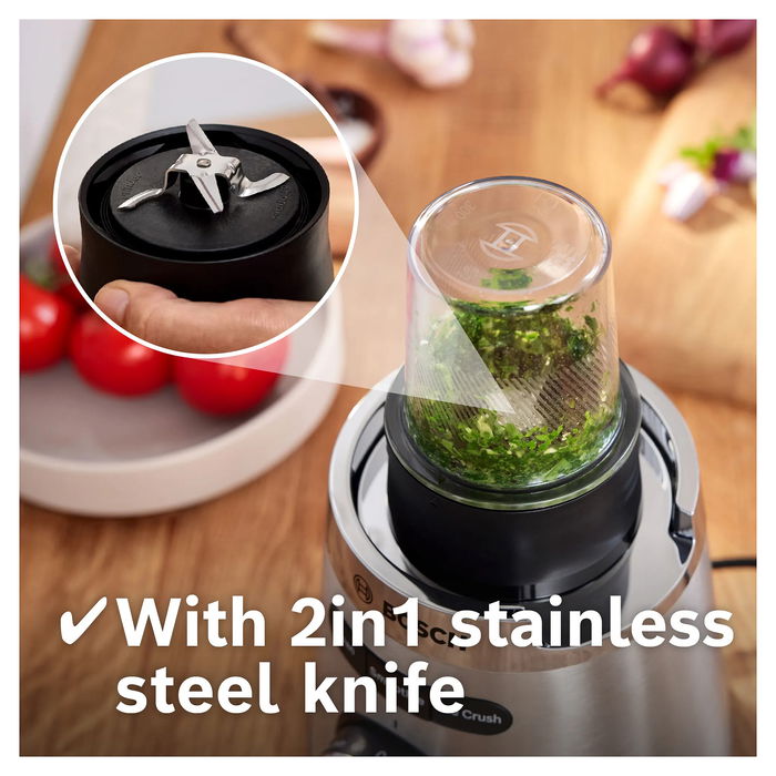 Bosch MMB6177S Batidora de Vaso Serie 4 VitaPower 1200 W Negro y Plata