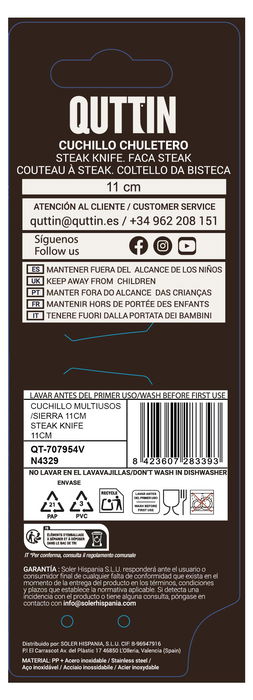 Quttin Cuchillo Sierra Multiusos 11 cm (48 Unidades)