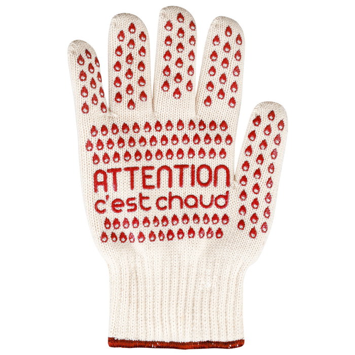 Cook Concept Guante Resistente Al Calor con Silicona Antideslizante, hasta 250 grados, Talla Única, se adapta a ambas manos, 17x1,7 cm; h.27cm