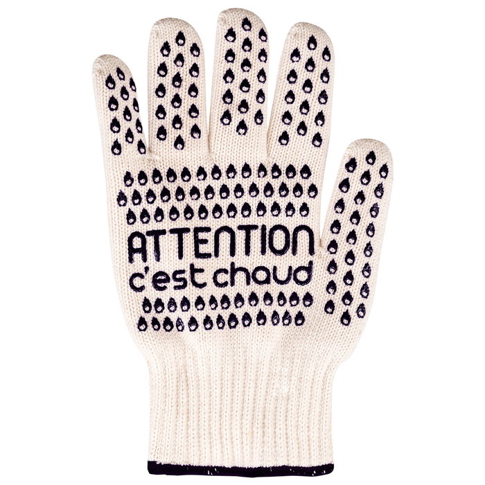 Cook Concept Guante Resistente Al Calor con Silicona Antideslizante, hasta 250 grados, Talla Única, se adapta a ambas manos, 17x1,7 cm; h.27cm