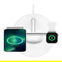 Belkin WIZ017vfWH Cargador Inalámbrico MagSafe 3 en 1 para iPhone 12/13 Series, Auriculares, Smartwatch Blanco