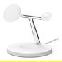 Belkin WIZ017vfWH Cargador Inalámbrico MagSafe 3 en 1 para iPhone 12/13 Series, Auriculares, Smartwatch Blanco