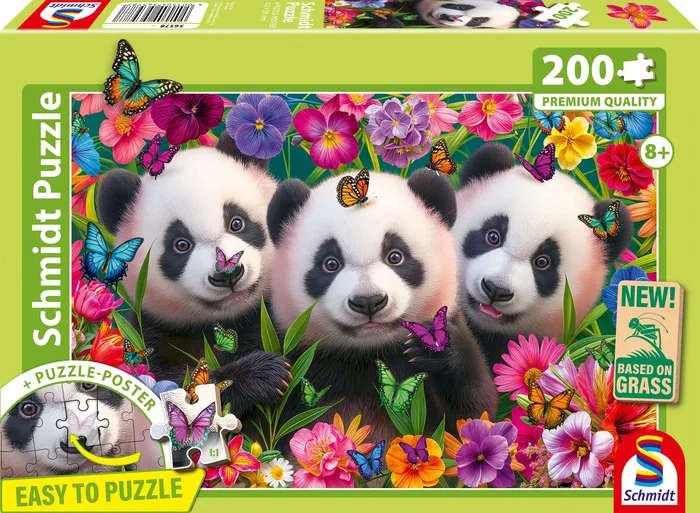 Schmidt Spiele Puzzle Trío Panda 200 Piezas, SCH4001504565787, Juego Educativo para Niños a Partir de 8 Años Schmidt Spiele Puzzle Trío Panda 200 Piezas, SCH4001504565787, Juego Educativo para Niños a Partir de 8 Años