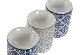 DKD Home Decor Quemador Arabe Azul Gris 6 x 8 x 6 cm (20 Unidades)