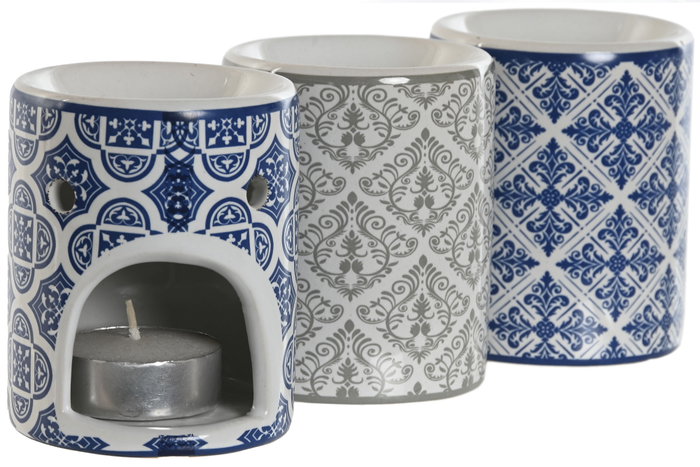 DKD Home Decor Quemador Arabe Azul Gris 6 x 8 x 6 cm (20 Unidades)
