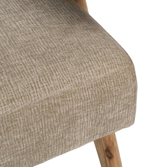 Sillón Beige Tejido-Madera Salón 74 X 76 X 85 cm