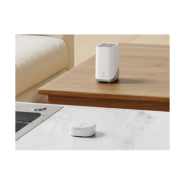 Eufy T89203D1 Sensor de Alarma Inundación y Heladas, Inalámbrico Wi-Fi, Blanco