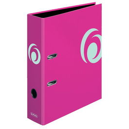 Archivador Palanca Color Blocking Herlitz A4 80Mm Fucsia
