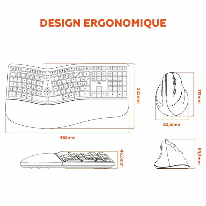 Mobility Lab Conjunto de teclado y ratón inalámbricos C30W Negro
