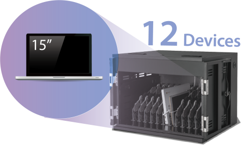 AVer X12 Armario de Gestión y Carga para 12 Dispositivos Portátiles Negro