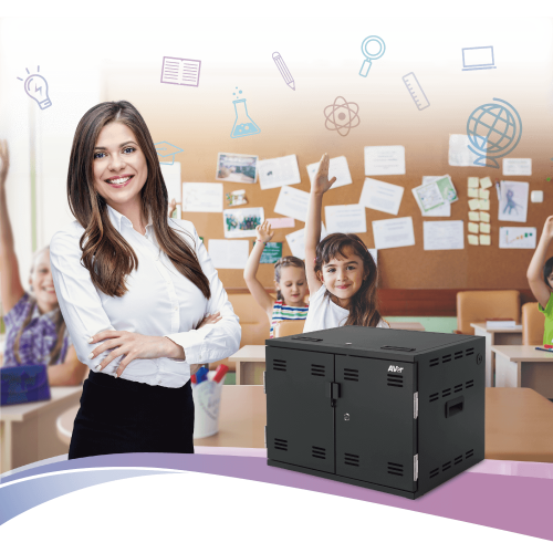 AVer X12 Armario de Gestión y Carga para 12 Dispositivos Portátiles Negro