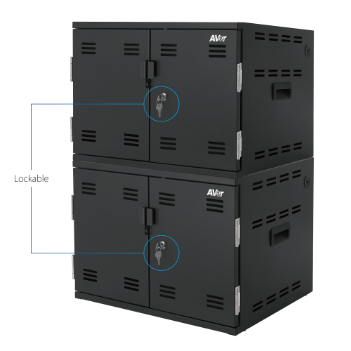 AVer X12 Armario de Gestión y Carga para 12 Dispositivos Portátiles Negro