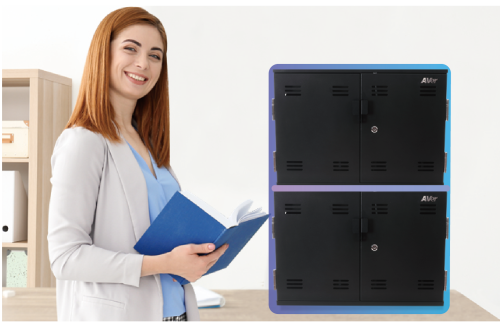 AVer X12 Armario de Gestión y Carga para 12 Dispositivos Portátiles Negro
