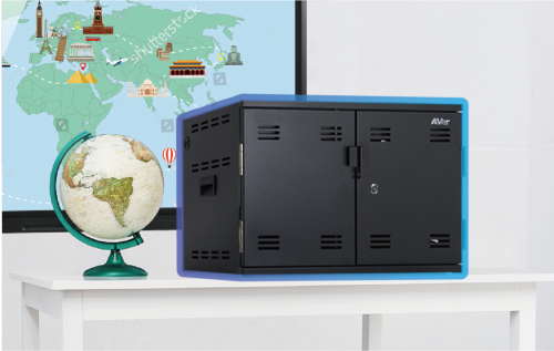 AVer X12 Armario de Gestión y Carga para 12 Dispositivos Portátiles Negro